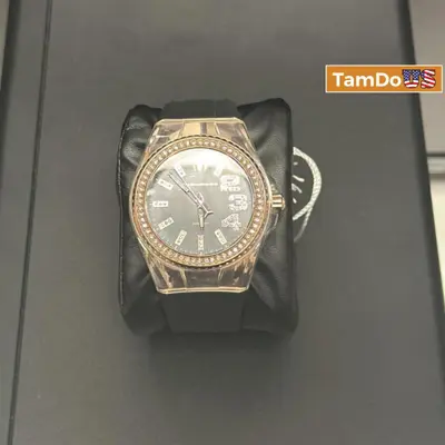 TechnoMarine Women's Cruise Monogram Quartz Watch TM-121253, 40mm, Rose Gold - Excellent - Real photo at TamDo.us